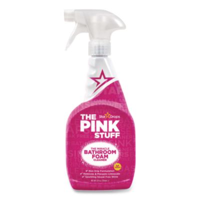 The Pink Stuff Miracle Bathroom Foam Cleaner, Fruity Scent, 25.4oz. Trigger Spray Bottle - 4/CS