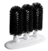 Triple Glass Brush, Nylon Bristle w/Suction Base