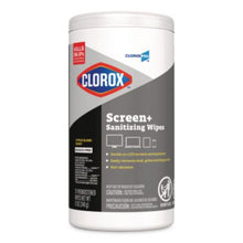Load image into Gallery viewer, CloroxPro ScreenPlus Screen Sanitizing Wipes, 6" x 8", Citrus Blend, White, 75ct. - 6/CS (60724)
