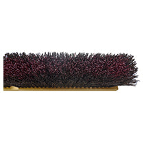 Push Broom, Brown Poly Outer Rows / Heavy Maroon Poly Center Rows, 24" Long (101124)