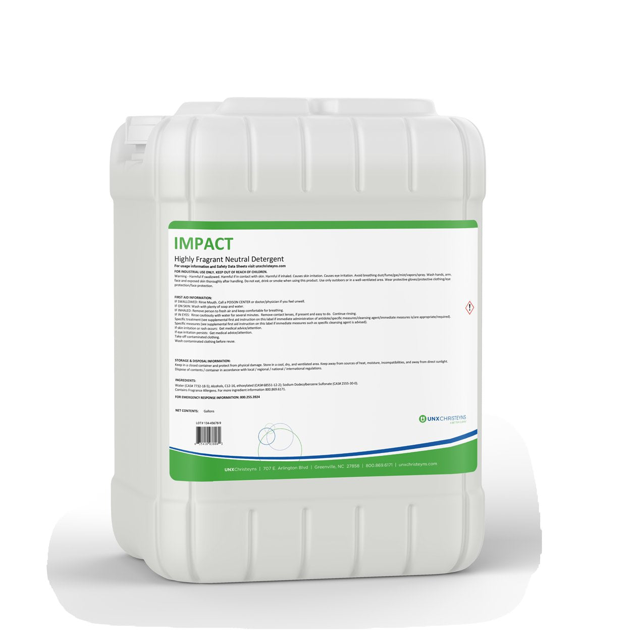 Christeyns Impact Highly Fragrant Neutral Detergent, 5 Gallon Pail