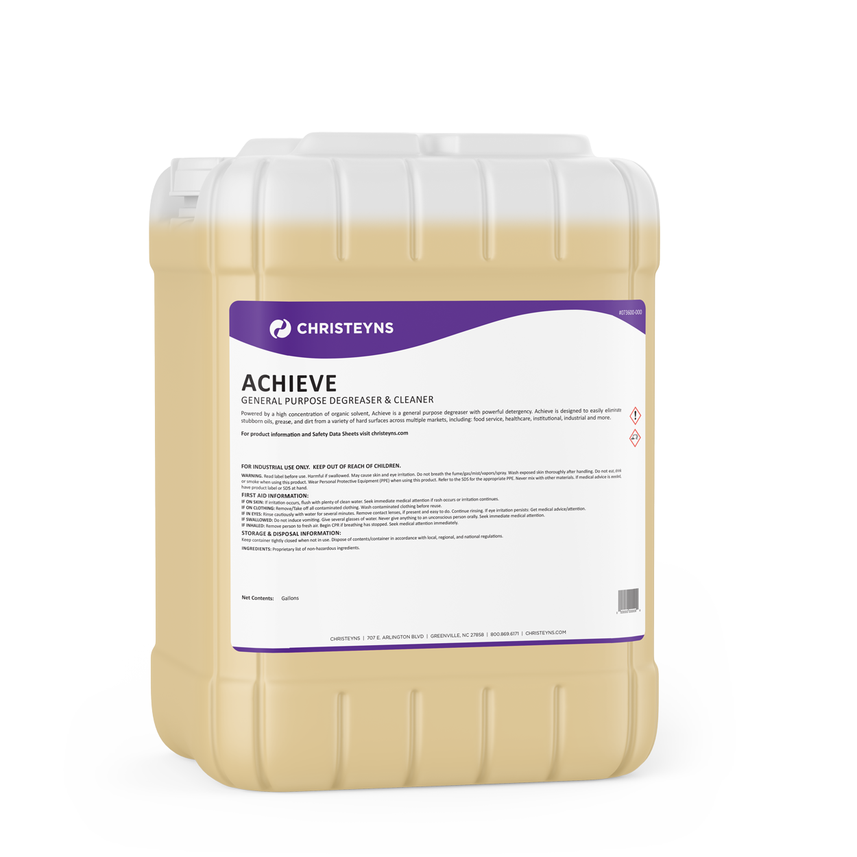 Christeyns Achieve All Purpose Cleaner & Degreaser, 5 Gallon Pail