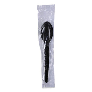 Boardwalk Heavyweight Individually Wrapped Spoon, Black - 1000/CS