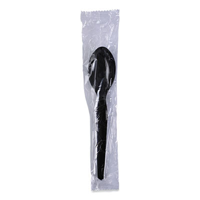 Boardwalk Heavyweight Individually Wrapped Spoon, Black - 1000/CS