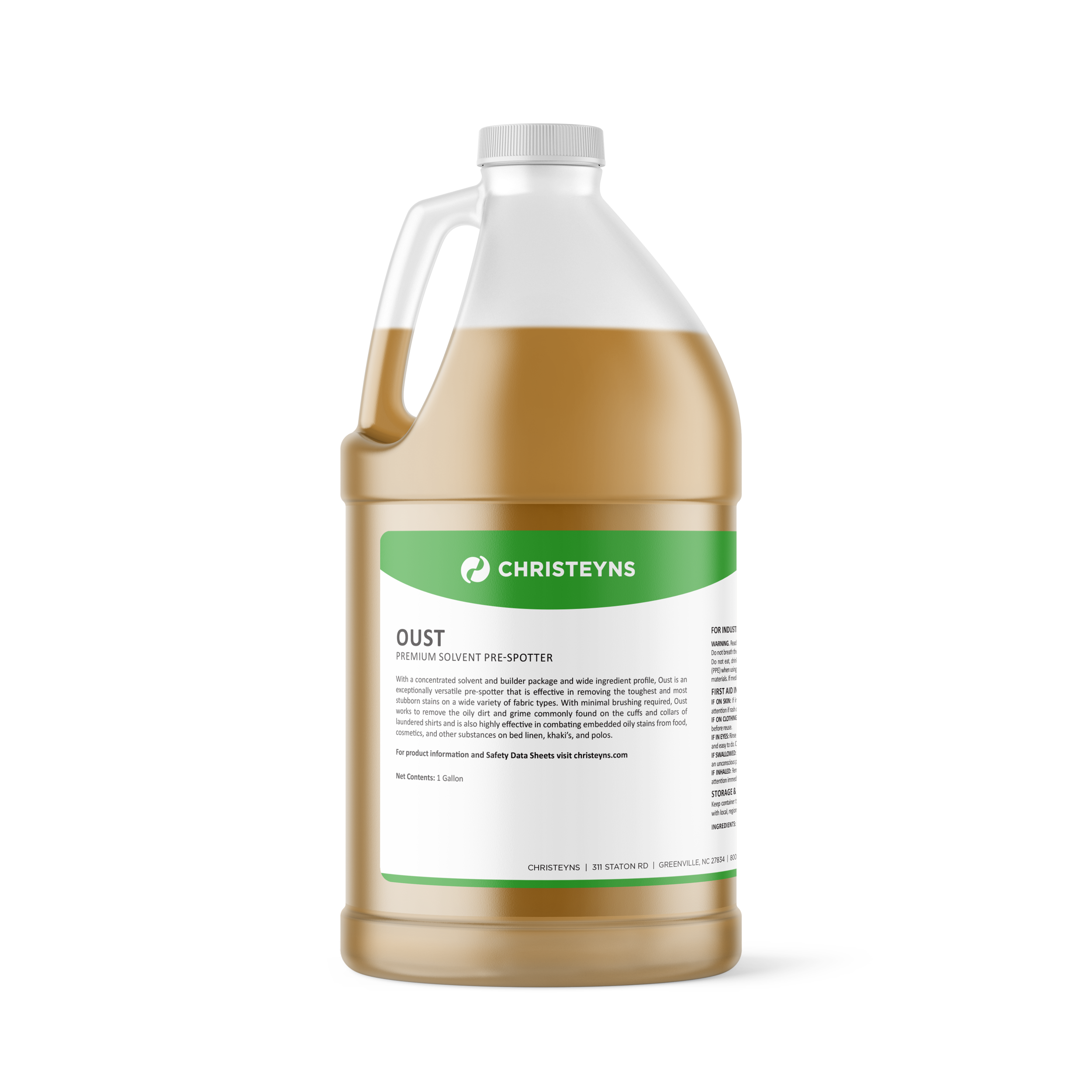 Christeyns Oust Premium Solvent Pre-Spotter, 1 Gallon - 4/CS