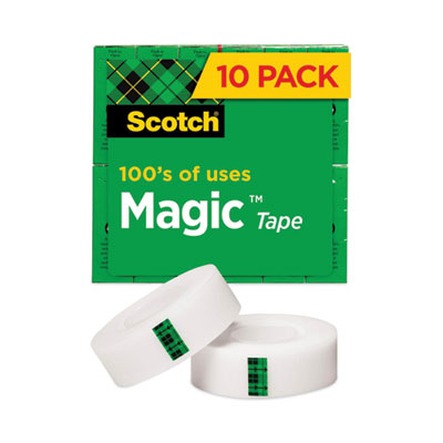 Scotch Magic Tape Value Pack, 1" Core, 0.75" x 83.33 ft., Clear - 10/Pack (810P10K)