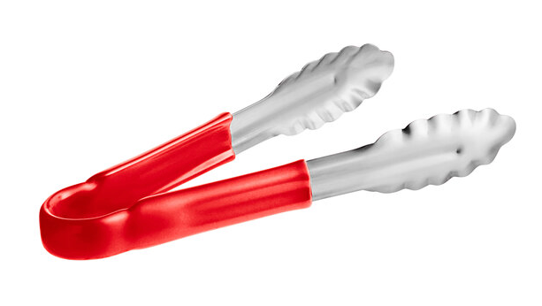S/S Utility Tong, 9 1/2", Red