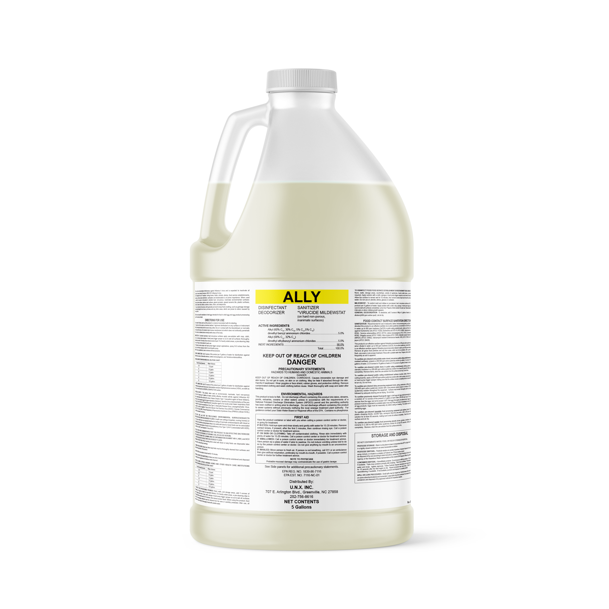 Christeyns Ally EPA Registered Quaternary Sanitizer, 1 Gallon - 4/CS