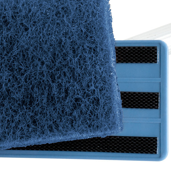Doodlebug Utility Scrub Pad, Blue, Medium Duty, 4 1/2" x 10" x 1" - 10/CS
