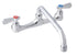 WorkForce Standard Duty Faucet, 8" O.C. Splash Mount, 8" Swing Spout, 1/4 Ceramic Cartridges