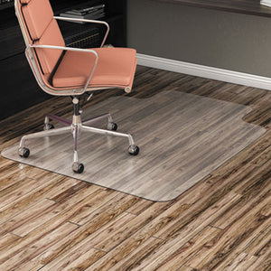 Alera All Day Use Non-Studded Chair Mat for Hard Floors, 45" x 53", Wide Lipped, Clear