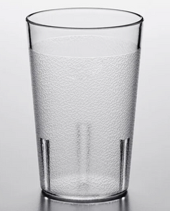 Stackable Plastic Tumbler, 8 oz., Clear - 12ct.