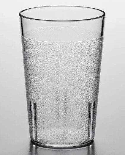 Stackable Plastic Tumbler, 8 oz., Clear - 12ct.