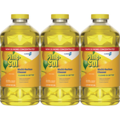 CloroxPro PINESOL Multi-Surface Cleaner, Lemon Fresh Scent, 80 oz. - 3/CS (60607)