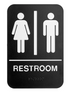 Sign, Unisex Restroom, 6" x 9" w/Braille