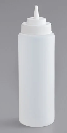 Wide Mouth Squeeze Bottle, 32 oz., Clear