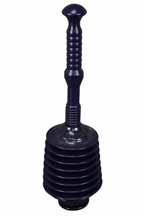 Impact Deluxe Professional Plastic Toilet Plunger, Dark Blue (9205)