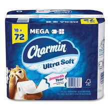 Load image into Gallery viewer, Charmin Ultra Soft Toilet Tissue, Mega Roll, 224 Sheets/Roll - 18/CS (08797)
