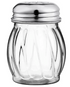 Cheese Shaker, 6 oz., Plastic with Chrome Plated Perforated Lid