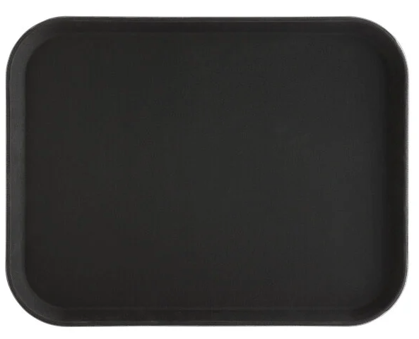 Non-Skid Serving Tray, 14" x 18", Black