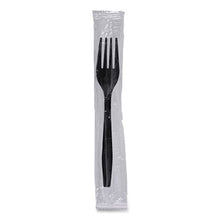 Load image into Gallery viewer, Boardwalk Heavyweight Individually Wrapped Plastic Fork, Black - 1000/CS
