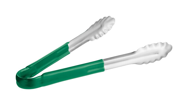 S/S Utility Tong, 12", Green