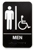Sign, Men, 6" x 9", Black & White