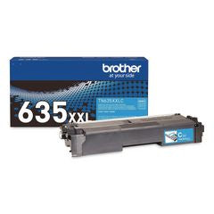 Brother TN635XXLC Super High-Yield Toner, 7,500 Page-Yield, Cyan