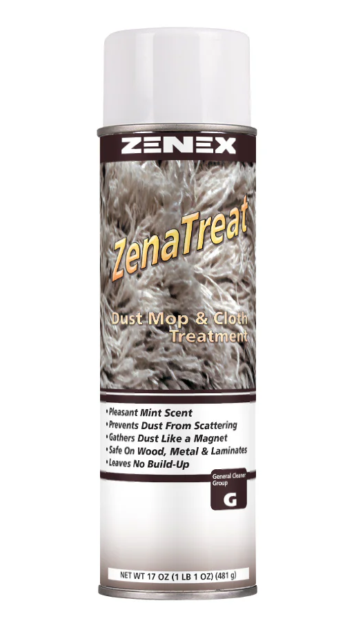 Zenex Zenatreat Dust Mop & Cloth Treatment, Water Based, 20 oz. Aerosol - 12/CS