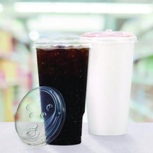 Load image into Gallery viewer, Dart Prima Strawless Plastic Lid for PET Cups, Fits 30 to 32 oz. Cups, 100ct - 12/CS (P3032RSL)
