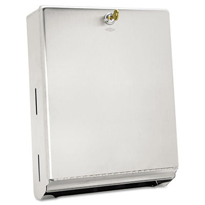 Bobrick Surface-Mounted Paper Towel Dispenser, Stainless Steel, 10.75" x 4" x 14" (B-262)