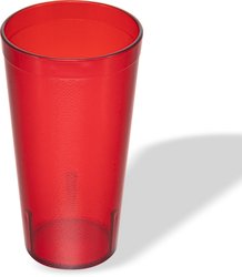 Stackable Plastic Tumbler, 20 oz., Ruby - 6 per Pack, 72 per Case