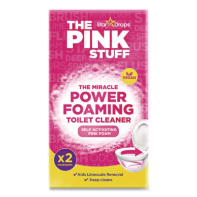 The Pink Stuff Miracle Power Foaming Toilet Cleaner, Fruity Scent, 3.5oz. Packet, 2/Box, 10BX / CS