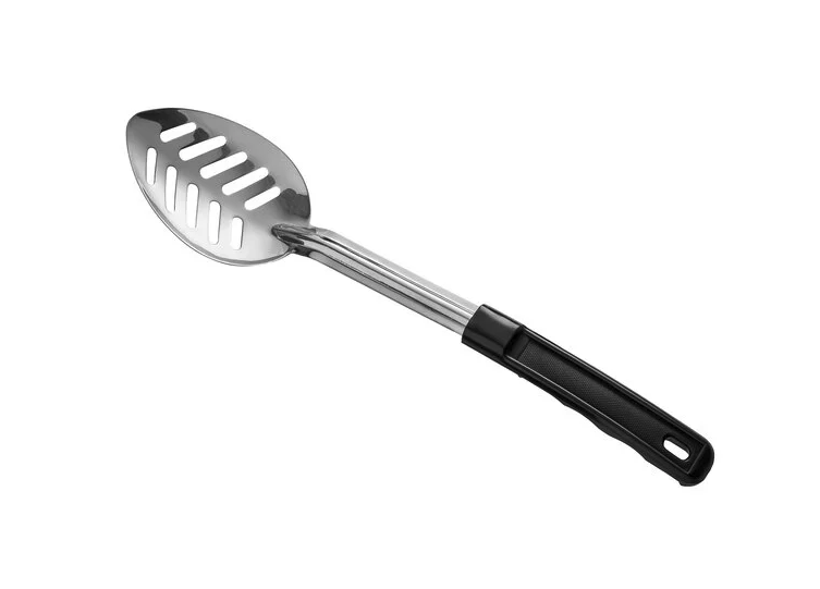 Slotted Basting Spoon w/Plastic Easy Grip Handle, 13" Long