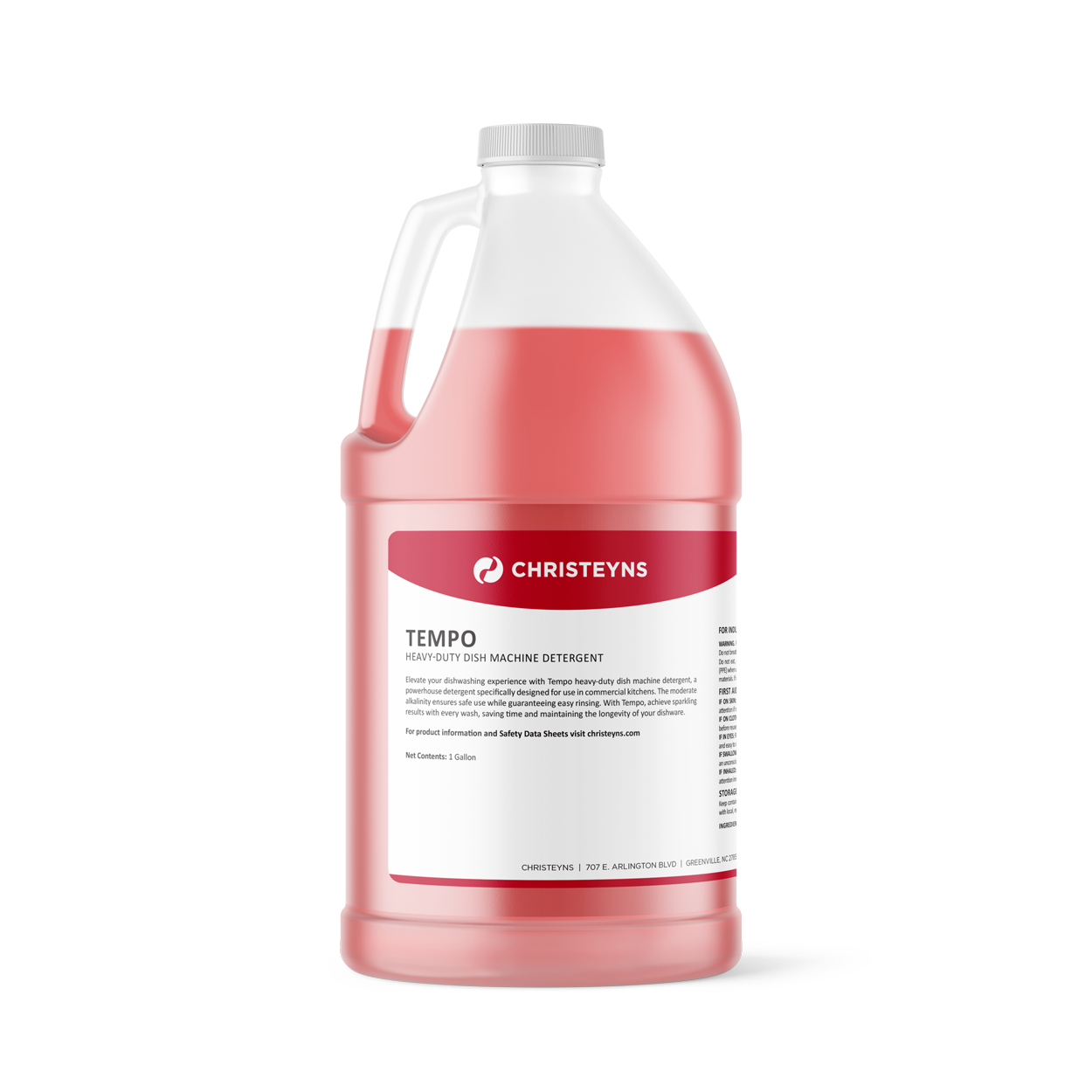 Christeyns Tempo Heavy-Duty Dish Machine Detergent, 1 Gallon - 4/CS