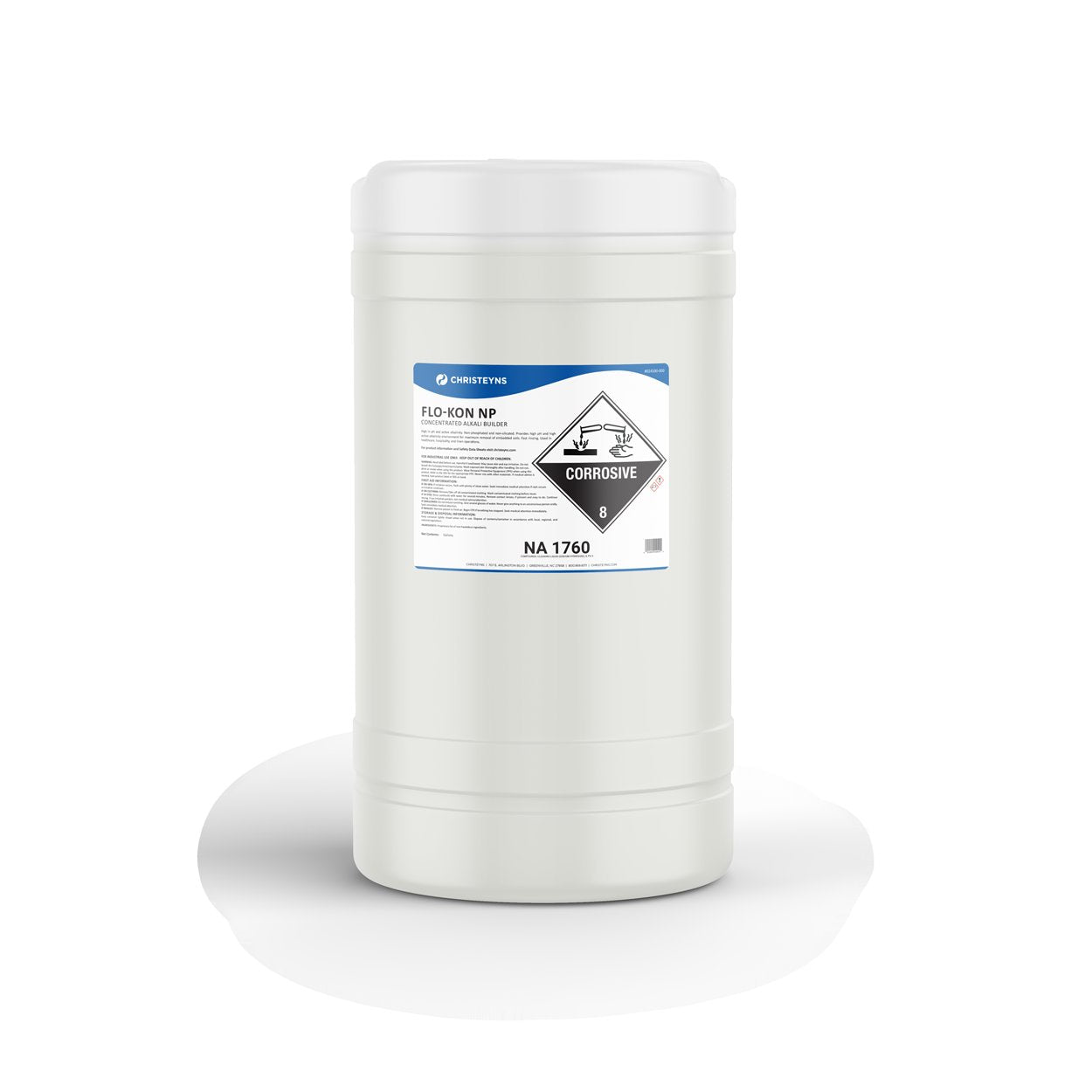 Christeyns Flo-Kon NP Concentrated Alkali Builder, 15 Gallon Drum