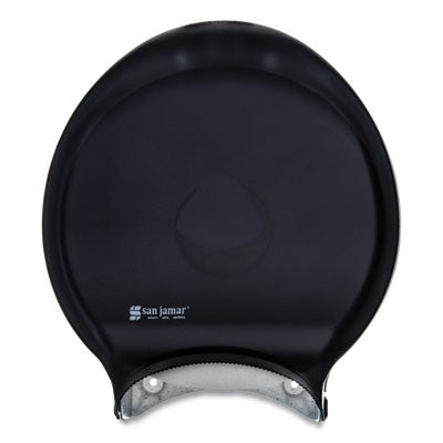 San Jamar Toilet Tissue Dispenser for 12" Jumbo Rolls, Single Roll (R6000TBK)
