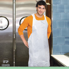 Load image into Gallery viewer, Disposable Poly Apron, 28&quot; x 46&quot;, One Size Fits All, White, 100ct. - 10/CS (DA2846)
