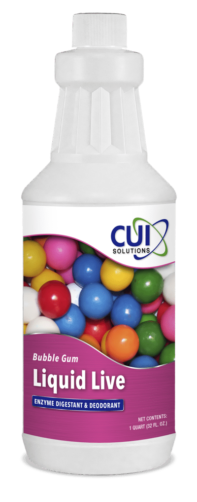 CUI Liquid Live Enzyme Digestant & Deodorant, Bubble Gum Scent, 32 oz. - 12/CS (1470)