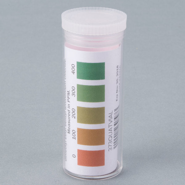Ammonia Quaternary Sink Water Test Strips, Tests 0-400ppm - 100ct.