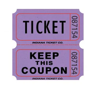Double Roll Ticket, Assorted Colors - 2000ct.