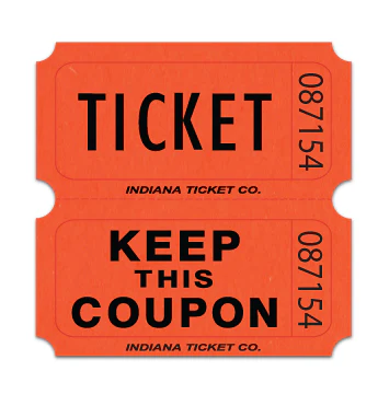 Double Roll Ticket, Assorted Colors - 2000ct.