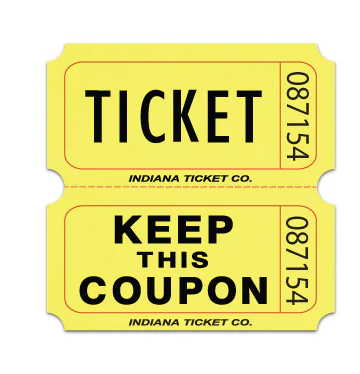Double Roll Ticket, Assorted Colors - 2000ct.