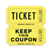 Double Roll Ticket, Assorted Colors - 2000ct.