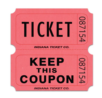 Double Roll Ticket, Assorted Colors - 2000ct.