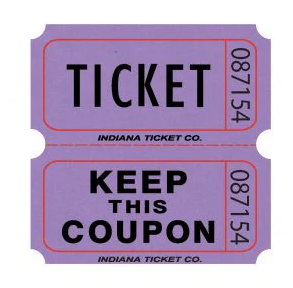 Double Roll Ticket, Assorted Colors - 2000ct.