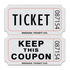 Double Roll Ticket, Assorted Colors - 2000ct.