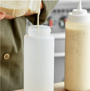 Wide Mouth Squeeze Bottle, 32 oz., Clear