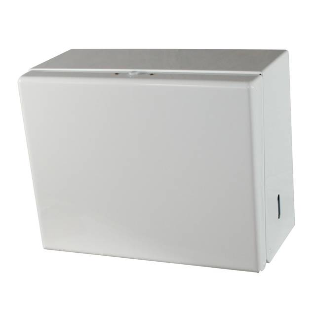 White Metal Singlefold Towel Dispenser