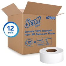 Load image into Gallery viewer, Scott Essential 2-Ply Jr. Jumbo Toilet Tissue 1000&#39; - 12/CS (67805)
